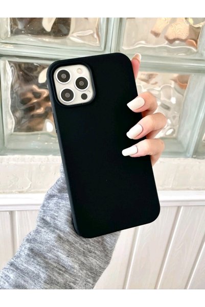 King Protection Husă din Silicon Lichid cu Căptușeală Microfibra pentru Apple iPhone 13 Pro – Negru