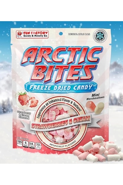 Candy Arctic Bites Freeze Dried Strawberres & Cream 34 Gr