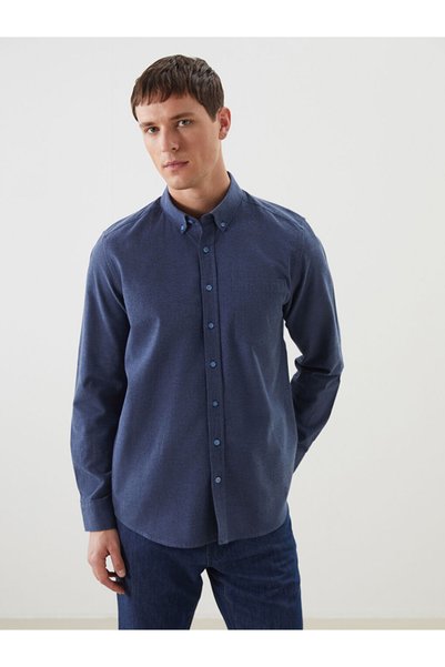 LC Waikiki Lcwaikiki Classicregular Fit Long Sleeve Men's Textured Shirt