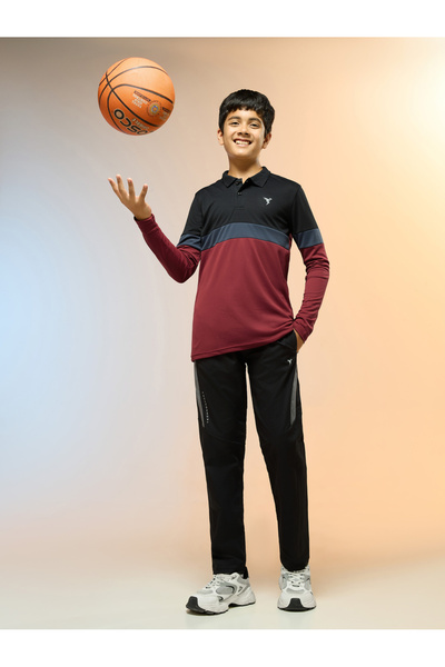Technosport By Styli Teen Color Block Slim Fit Polo