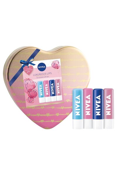 NIVEA Set 4 Lip Balms Luxurious Lips