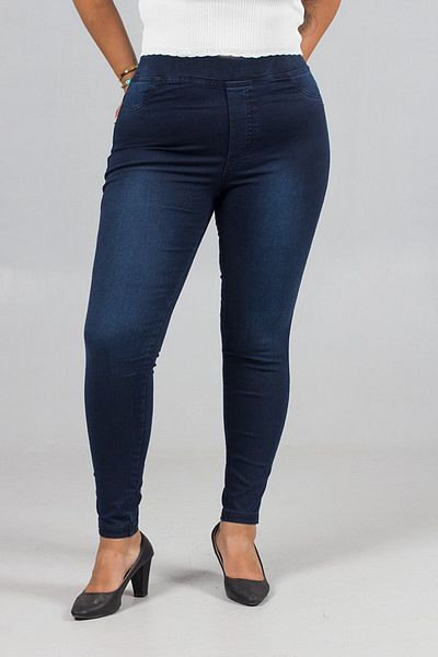 Truva XXL Back Pocket, Lycra and Plus Size Leggings Jeans Navy Blue Pants