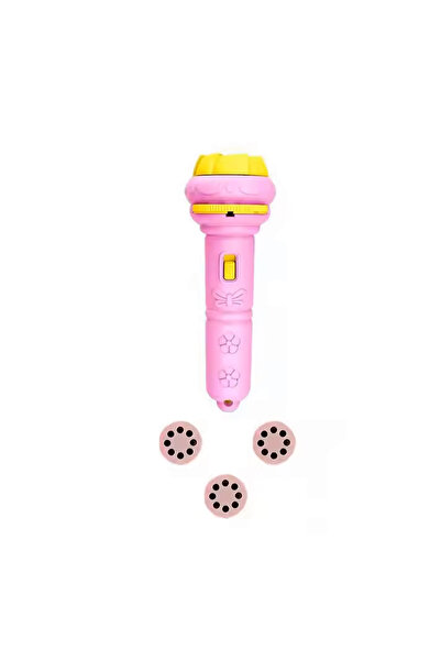 Vivaverse Pembe Renk 24 Desen 3 kart Eğitim Görselli projektör El feneri