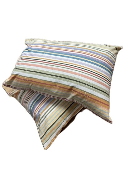 Clasy Ranforce 100% Cotton 2 Pieces Pillow Case Striped Multicolor