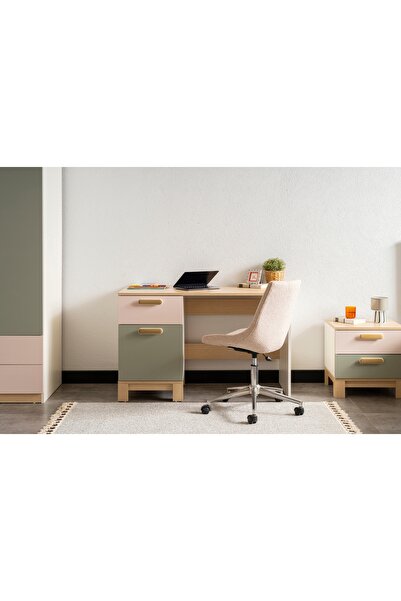 Vivense MOKİDO ÇALIŞMA MASASI, PEMBE YEŞİL