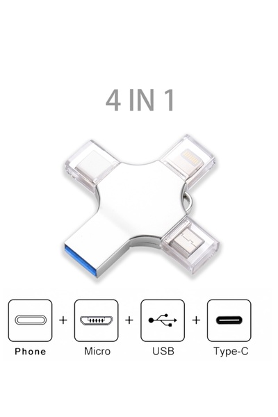 gaman Metal 64 Gb Flash Memory - Android Phone, Tablet, Computer, Apple, MacBook Compatible Flash Memory