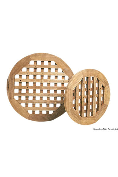 Arc Round teak shower grating