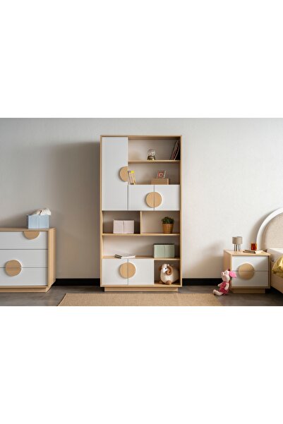 Vivense JOY KİTAPLIK, RAFLI KAPAKLI