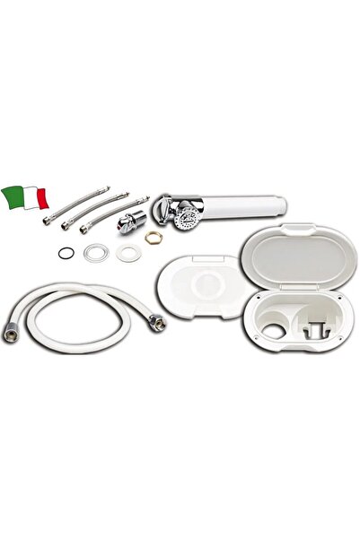 GFN Complete Shower Kit with Battery, White