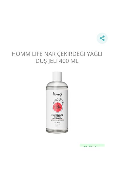 Homm Bitkisel Nar Çekirdeği Yağlı Duş JELI 400ML.