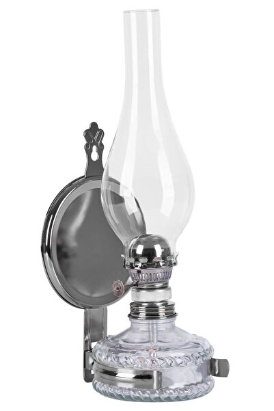 SGTT Lampă vintage din sticlă cu lampă cu gaz, înălțime 35 cm