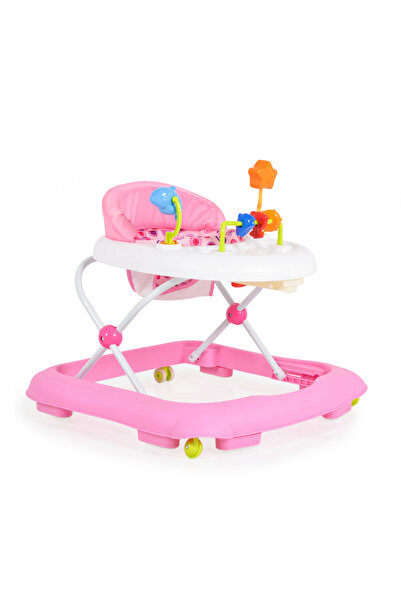 Moni Foldable walker for children Eko Pink with adjustable seat height, high and comfortable backrest