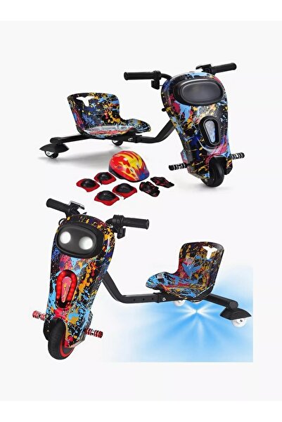 AZAF لعبة سكوتر دريفت كهربائي صغير 36 فولت 150 واط 3 عجلات ملحقات السلامة