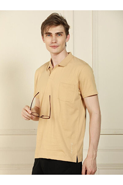 Dennis Lingo By Styli Men Cream Cotton Regular Fit Polo Shirt