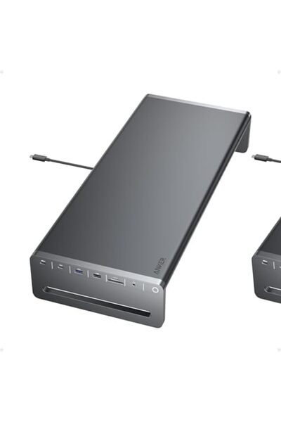Anker موزع USB-C، حامل شاشة من الألومنيوم 10 في 1 مع PD 100 وات، ومنافذ USB بسرعة 5 جيجابت في الثانية، وشاشة HDMI بدقة 4K بتردد 60 هرتز