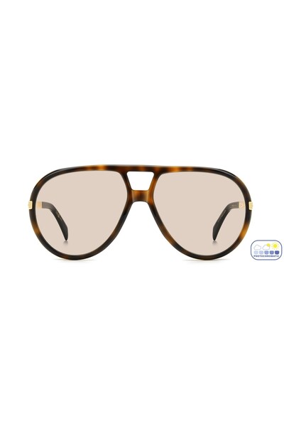 David Beckham Davıd Beckham DB99/VOYAGER21K30 Unisex Güneş Gözlüğü Kahverengi Kemik Çerçeve Açık Lens UV400
