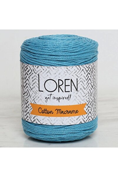 TİCARETSEPETİM Loren Cotton Macrame Turquoise - R087 - 34376