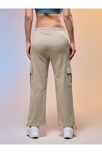 Technosport By Styli Women Solid Slim Fit Sports Cargo Track Pants