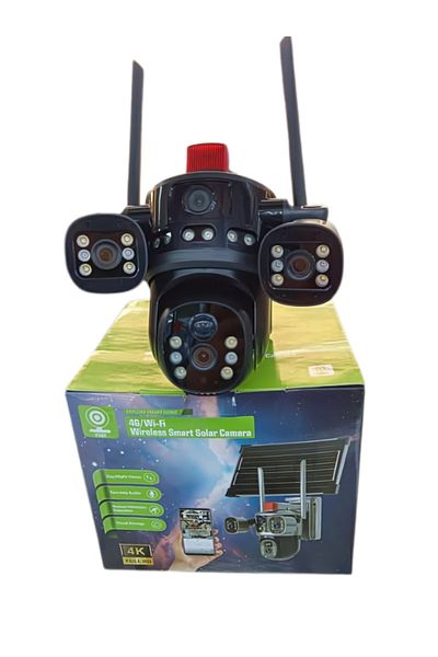Generic 4G+Wi-Fi Wireless Solar Security Camera, 4K Full HD, Color Night Vision, Human Detection