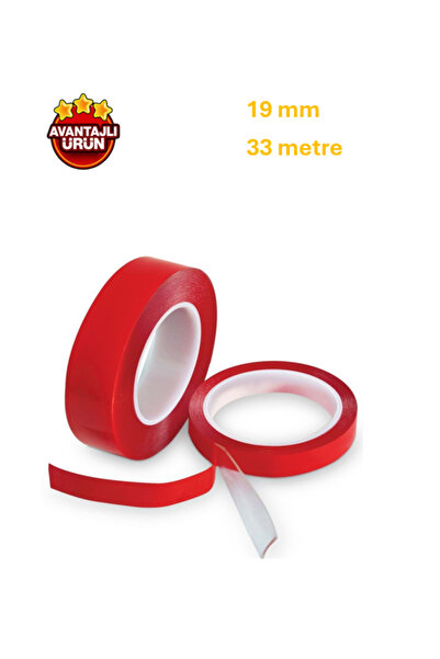 Şeffaf Silikon Çift Taraflı Bant 19mm x 33mt