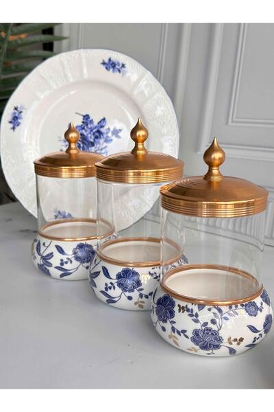 ROSSEV مجموعة توابل بلو دريم مكونة من 3 قطع متوسطة الحجم