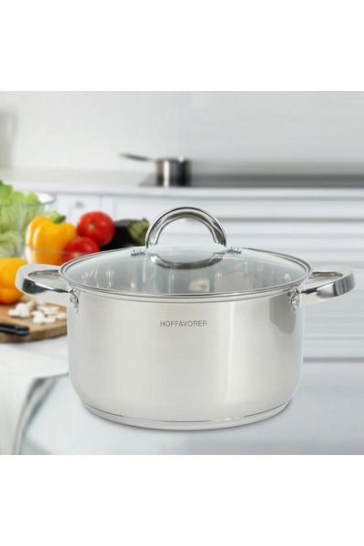 rexa Stainless Steel Saucepan with Glass Lid 18 cm - 2.9 L - 2SS1-A33-004