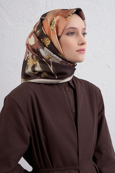 Armine Silk Scarf 9414D (Twi̇ll)-38