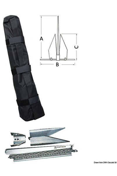 OSCULATI Detachable Fortress Anchor 3.2-21.2 KG