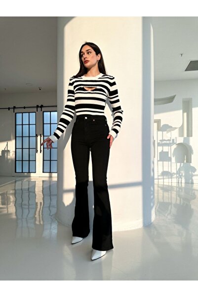 kleshus بنطال جينز مونيرا روزا واسع الخصر