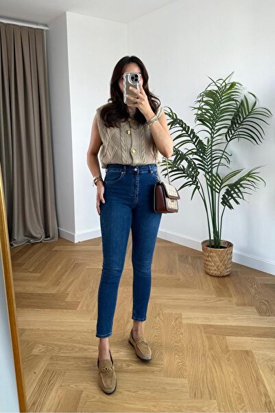 kleshus Blugi skinny E.x.t.r.a Laci în albastru bleumarin închis, cu efect de...