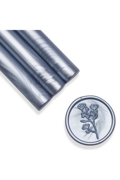 ARTIZAAR Set 5 batoane ceara, albastru cenusiu, sidefat metalizat, 1.1 x 13 c...