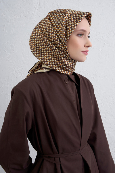 Armine Silk Scarf 9417D (Twi̇ll)-09