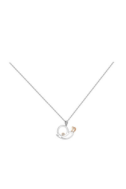 Ariş Salyangoz Figürü Gümüş Kolye