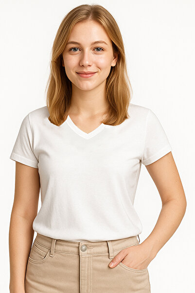 MS HAMİLE İÇ GİYİM Short Sleeve V-Neck Bodysuit