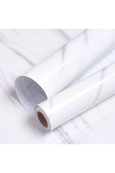 OEM Self-adhesive film, marble imitation, Jazz white color, 40x400 cm