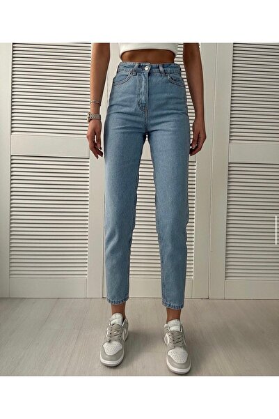kleshus Jaxen Γυναικείο Ψηλόμεσο Blue Snow Wash Lycra Mom Jeans