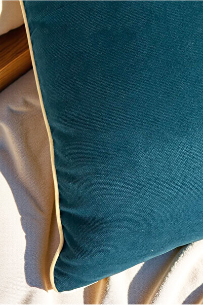 FH finehome Milan Bias Throw Pillow Cover 45X45Cm Turquoise