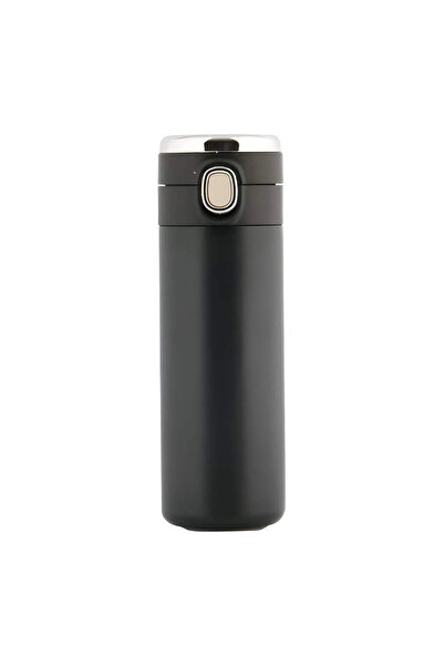 Astra Plus Stainless Black Thermos with Steel Digital Display Lock Cover 420 ml - Black - Astpsdimjtqeru5753-Si
