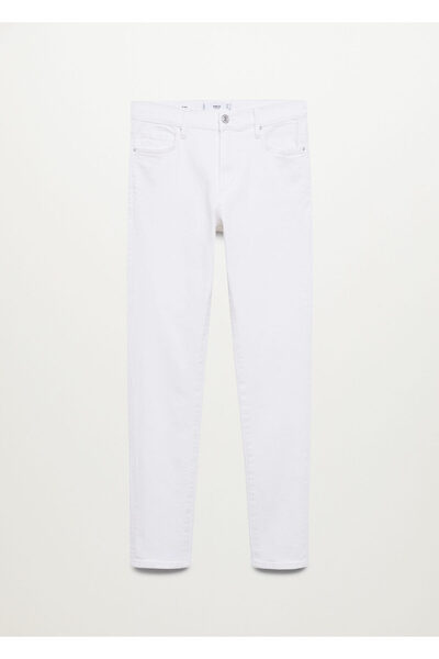 beeke Γυναικείο τζιν παντελόνι σε λευκό μεσομέση Elsa