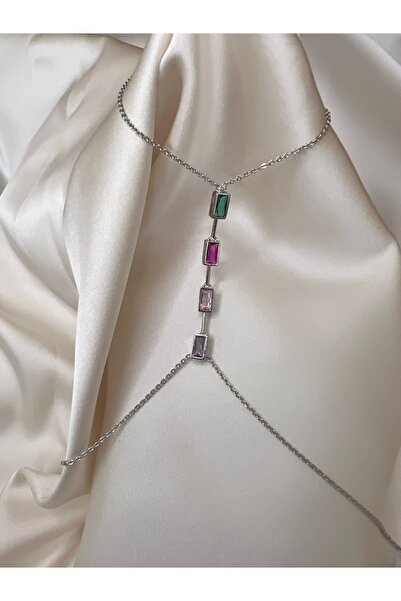 Roha حجر الزركون الفضي الملون شاهمران