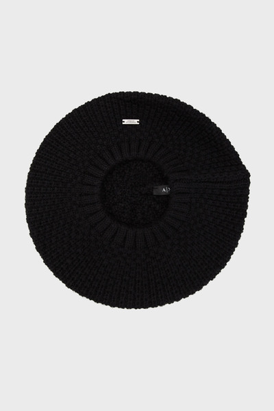 Armani Exchange Wool Blend Knitted Beanie Beret Xw001544 Af16604 Uc001