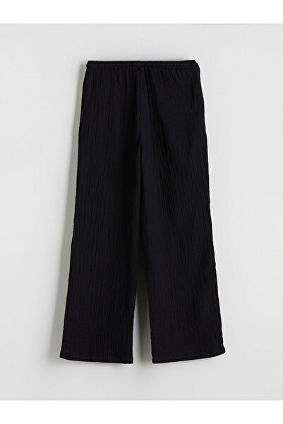 LC Waikiki Elastic Waist Textured Muslin Women's Trousers