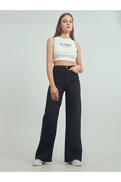 kleshus أجمل لون أسود جينز أسود فضفاض لا يبهت جينز نسائي أسود فضفاض