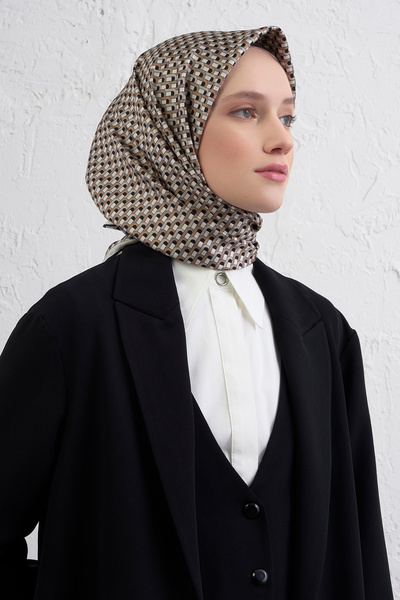 Armine Silk Scarf 9417D (Twi̇ll)-86