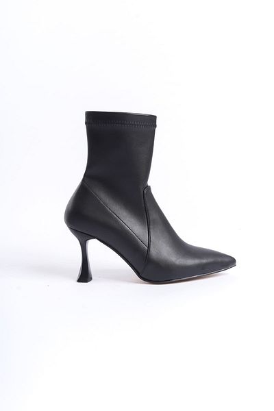 Zerenyus Luna Premium Women's Stretch Zipper Heeled Black Boots