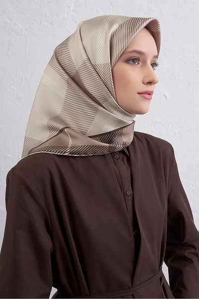 Armine Silk Scarf 9418D (Twi̇ll)-36