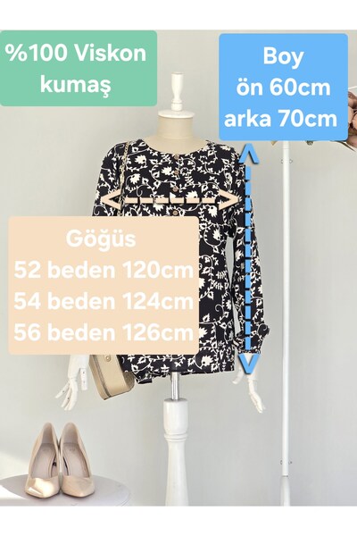ENDAMIM Mother Viscose Bluz Large Size