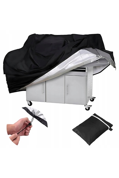 zola Barbecue cover, waterproof, UV, drawstring, Oxford 210D, 95 x 100 x 65 cm, black