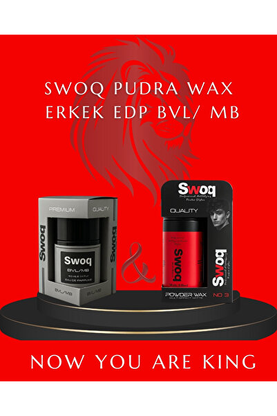 SWOQ PUDRA WAX NO:3 SAÇ ŞEKİLLENDİRİCİ 20GR & ERKEK PARFÜM EDP 100 ML BVL/MB