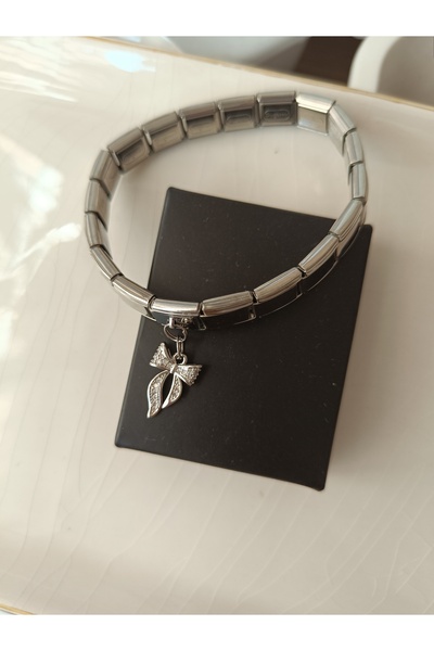 Kudi سحر مثبت على سوار إيطالي بفيونكة فولاذية